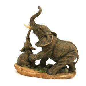 Factory Custom made best home decoration gift figurine polyresin Ornament elephant  Statue