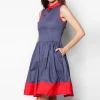 Factory Direct Sale Modern Traditional Cotton Sleeveless Short Lady Chinese Dress