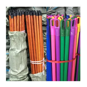 Factory direct sales 120*2.2CM PVC COATED WOODEN BROOMSTICK WITH ITALIAN/AMERICAN THREAD