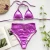Factory Direct Sales Rose/Green/Purple Polyester Fibre Anti-Wrinkle/Fast Drying for Swimsuit Lady