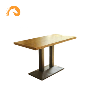 Factory price modern commerical uesd hotel square restaurant fast sood solid wood dining table for indoor