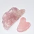 Import Factory price Natural rose quartz roller and gua sha crystal gua sha jade roller for face from China