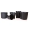 Factory Price Outdoor Garden Round Black Plastic Flower Pot Nursery Plant Pots