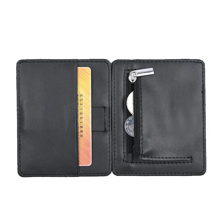 Factory Promotion Wholesale Card Holder Mini Leather Magic Wallets For Men