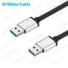 Factory Super Speed USB3.0 AM To USB3.0 AM Cable Aluminum Case Charging and Data Cable USB3.0 A Male To Male