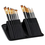 Factory Wholesale 15pcs Brush Set Professional Oil Paint Artist Brush With Nylon Bag Acrylic Artist Painting Brushes Set