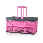 Factory Wholesale Multi-Function Collapsible  Portable Folding Supermarket Fruit  Vegetable Plastic Shopping Basket