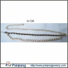 Fashion beaded pearl metal chain belt for women dress