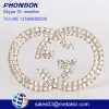 Fashion jewelry charm letter diamond brooch pin, G G brooch