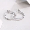 Fashion Pure Silver Jewelry 14K 18K White Gold Plated VVS Moissanites Large Earrings Women Luxury Wholesale