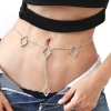 Fashion Women Waist Chain Simple Style Gold Silver Belly Chain Links Belt for Ladies