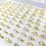 Fashion Zircon Fine Jewelry Women Claw Set Diamond Crystal Rings Rhinestone Finger Rings Engagement Rings