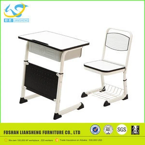 fashional Promotion Adjustable school furniture Single Student desk and chair/study table
