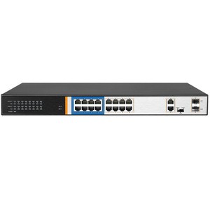 Fast Ethernet 16 Port 100M/1000M Gigabit PoE Switch 100-240V Unmanaged Network Switch 12V For IP Camera