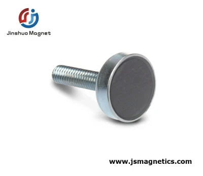 Ferrite Pot Magnet with External Thread Male Thread for Holding Lights