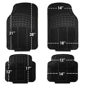 FH Group F11305 High Quality Rubber Floor Mats-Universal Fit for Cars, Auto, Trucks, SUV