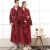 Import Flannel couples pajamas are thickened and extended with coral velvet winter bathrobes from China