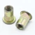 Import Flat head brass m8 m6 m2 blind aluminum rivet nut from China