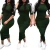 Import FM-A8221 Elastic dress medium sleeve women apparels pure color plus size intimate apparel dresses from China
