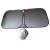 Import Foldable Front Nylon Silver Black Square Shape Car Sunshades For Windshield from China