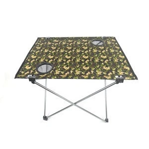 Folding Aluminum Foldable Camping Table With Cup Holder