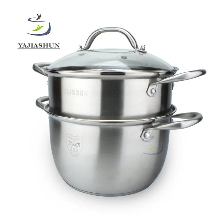 Food Grade 3 layer Stainless Steel Steamer Pot Commercial Seafood Steamer