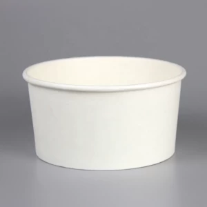 Food Grade Grade Eco Friendly Disposable Paper Bowls Packaging With PE PLA Coating Oil Proof With Lid