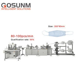 Fully automatic flat mask making machine with inspection packaging production line