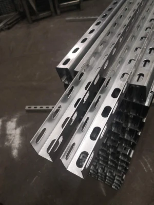 Galvanized c type channel steel beams c purlin steel large span steel structural buildings perforated c channel