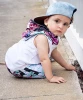 GD112A Toddler baby boy summer clothes hooded vest tops+shorts casual outfits