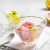 Import Gold Rimmed Hand Made Wide Hammed Clear Fruit Juice Ice Cream Glass Cup from China