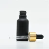 Good quality 30ml glass dropper bottles black with good price for essential oil packaging