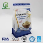 Good quality flat bottom pet food packaging organza bag with zipper