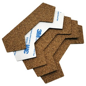 Good Sealing Material Removable 3M Adhesive Natural Cork Rubber Sheet