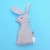 Import Gray Cute Rabbit animal Rattle Stick Squeaky Baby Toy from China