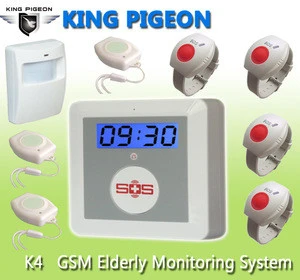 GSM panic button for elderly wireless elderly alarm guarder remote timer for medical alert SOS emergency dailer for elderly k4