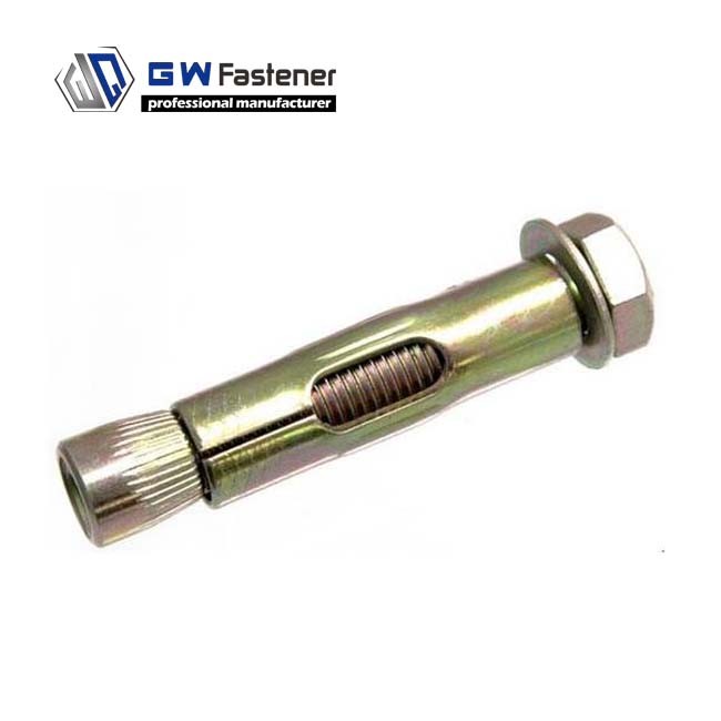 GW Fastener Manufacturer Sleeve Anchor with Nut Washer Yellow Zinc Dynabolt