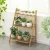 Import Haichuan Eco-friendly Wooden bamboo Plant Stand Flower Display Rack from China
