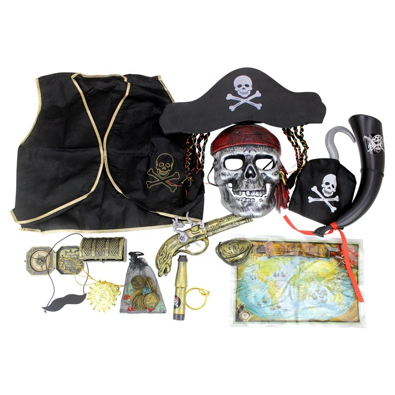 Halloween Mask Other Toys &amp; Hobbies Pirate Captain Treasure Map Toys Play Set Plastic Caribbean Accessories Gift