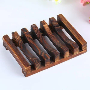 Handmade Wooden Bathroom Wood Soap Box Container Storage Cup Rack Soap Holder