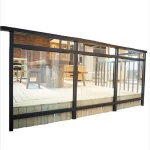 Handrail system outdoor front porch decks veranda aluminum tempered glass balcony terrace balustrade handrails railing designs