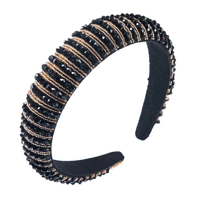 Headband shiny handmade party rhinestone elastic headband hair accessories headband