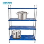 Heavybao Gastronorm GN Pan Rack Plastic Adjustable Storage Shelf With Stainless Steel Tube Can Be Customized