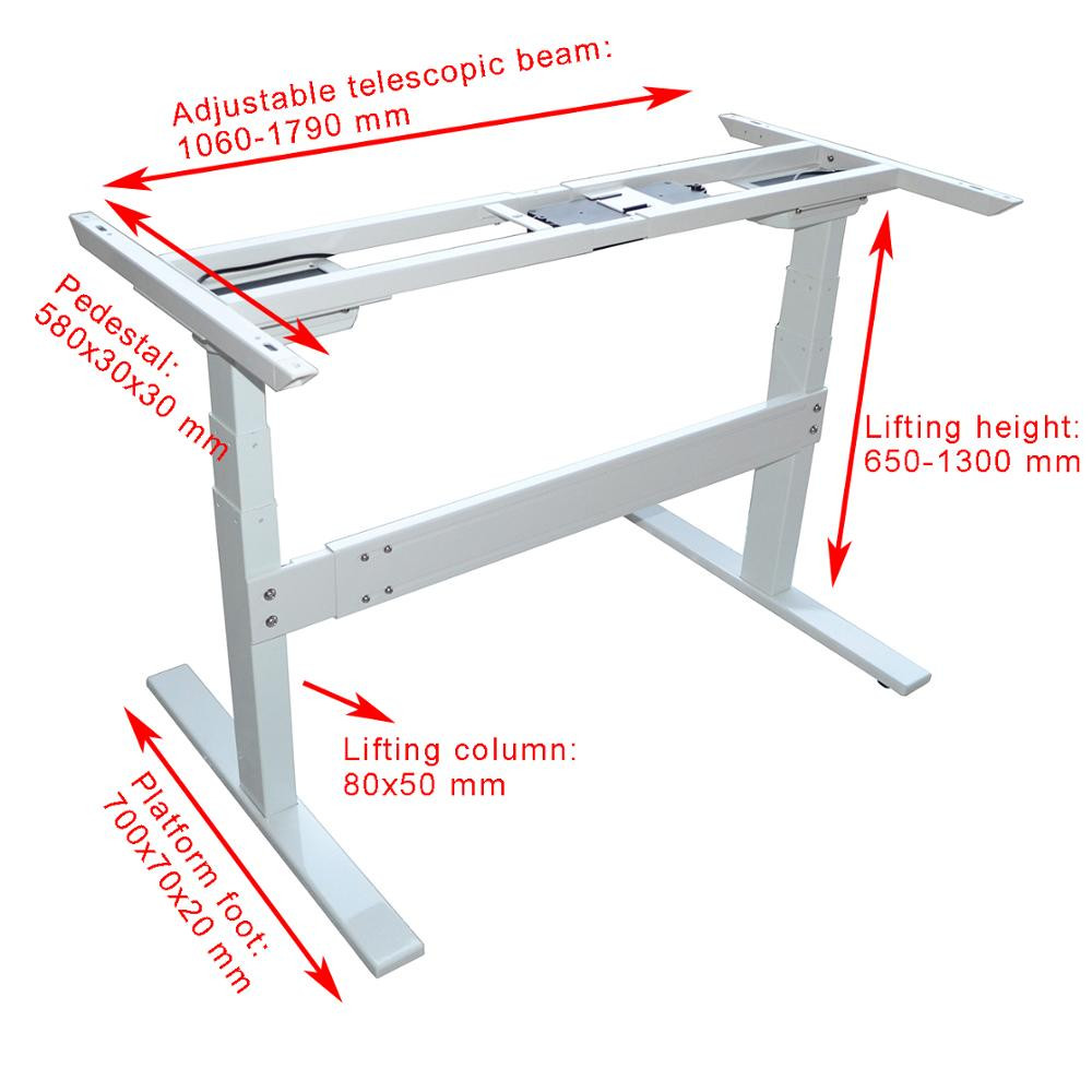 Buy Height Adjustable Table Legs Electric Sit To Standing Up Frame With Three Segments Lifting