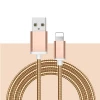 Hengye cellphone accessories 2m usb to 8 pin braided data cable 6ft