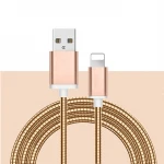 Hengye cellphone accessories 2m usb to 8 pin braided data cable 6ft
