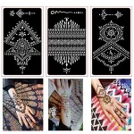 Henna Tattoo Stencil/Glitter Temporary Tattoo Temples Set of 30 Sheets, Indian Henna Tattoo Sticker Kit For Body Art Painting