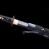 High-end pattern steel damascus katana japanese samurai sword handmade torsion process soil coating burning blade