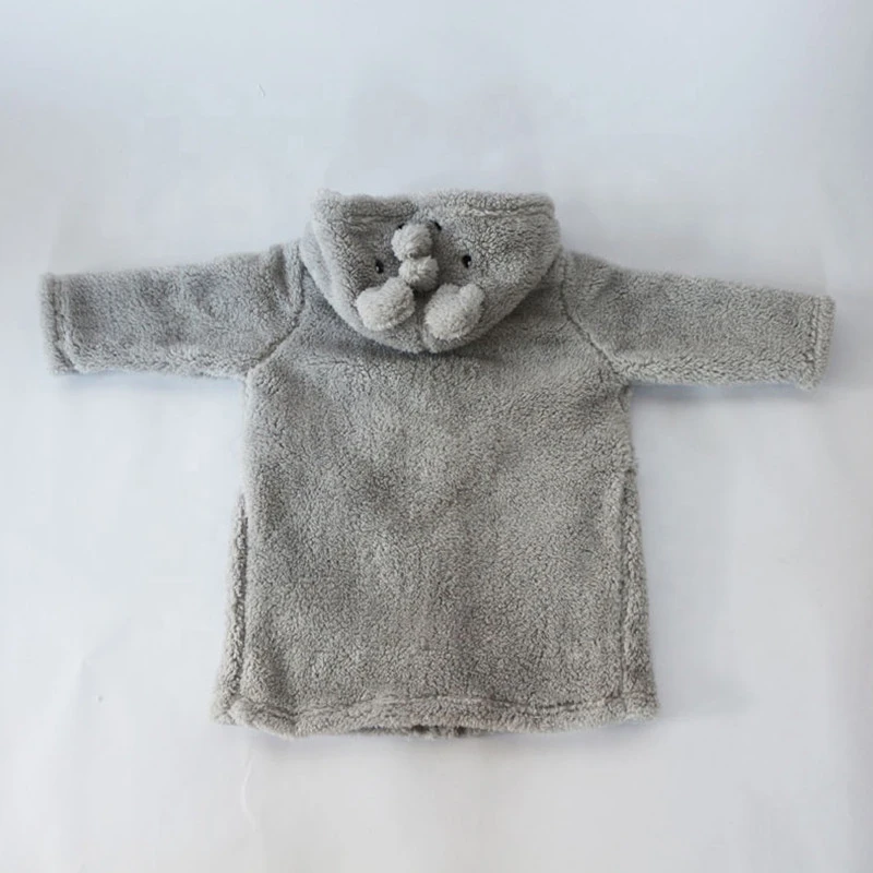 High quality bear face design baby hooded bath robe,super soft bathrobe for babies