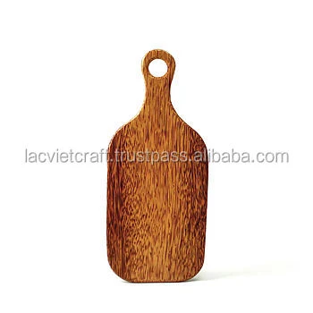 High quality best selling eco friendly beautiful set of 2 coconut wood Cutting Board from Viet Nam with hole